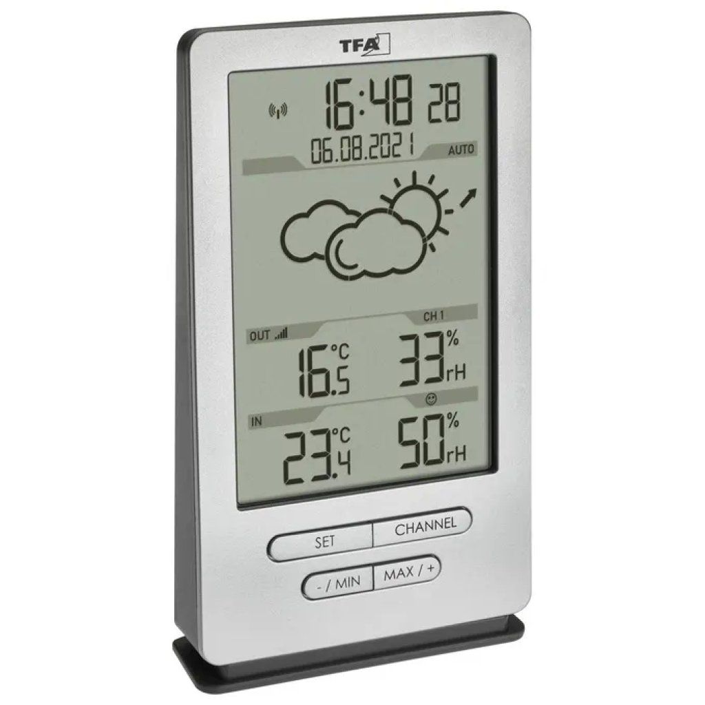 TFA-DOSTMANN TFA Dostmann XENA 35.1162.54 – Stazione meteo wireless color argento TFA-DOSTMANN TFA Dostmann XENA 35.1162.54 – Stazione meteo wireless color argento