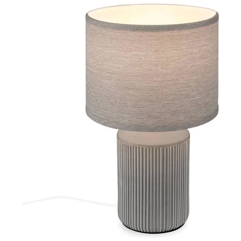 Briloner BT10039 – Lampada da tavolo grigia in ceramica