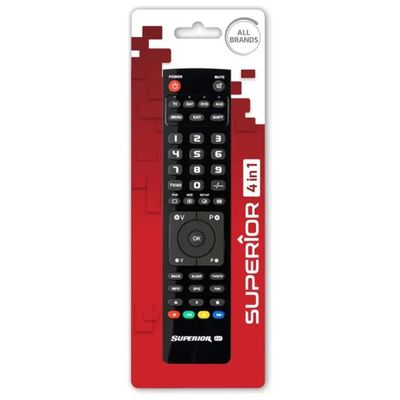 Superior SUP004 Slim – Telecomando Universale 4 in 1 Nero