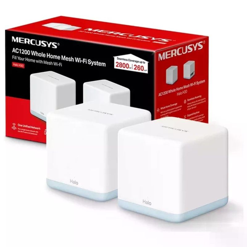 Mercusys Halo H30G Sistema Wi-Fi Mesh AC1200, confezione da 2 unità