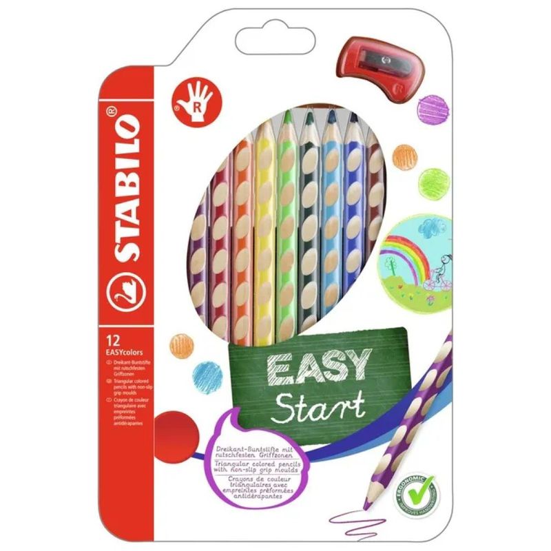 STABILO EASYcolors – 12 matite colorate ergonomiche per destrimani