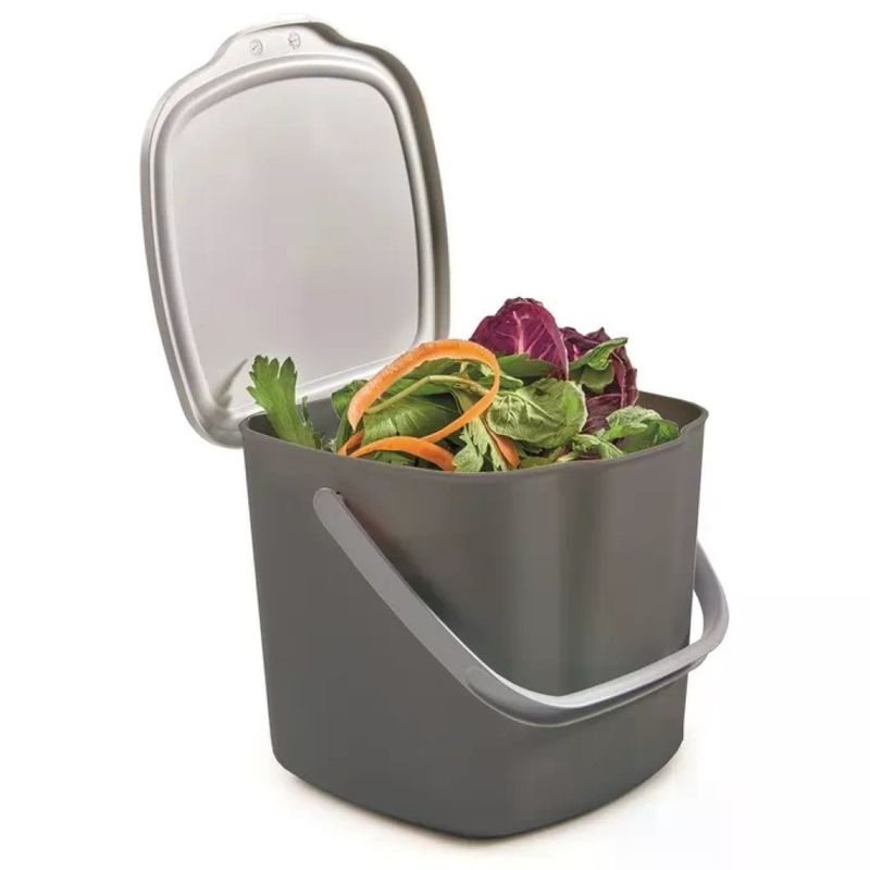 Snips Pattumiera da Bagno con Coperchio Grigio