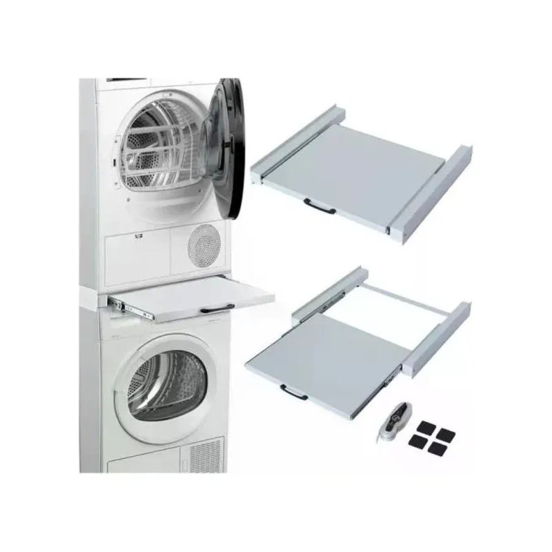 Munari kit congiunzione lavatrice asciugatrice metallo slim installazione a colonna 45 cm LCL045BI