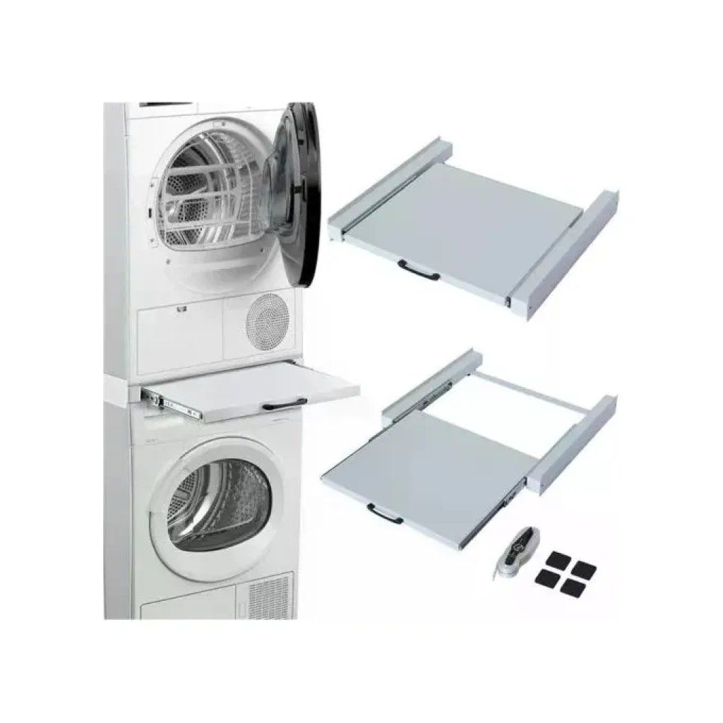 Munari LCL045BI Kit Slim con Ripiano Estraibile per Colonna Lavatrice e Asciugatrice, 45 cm Munari LCL045BI Kit Slim con Ripiano Estraibile per Colonna Lavatrice e Asciugatrice, 45 cm