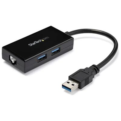StarTech.com USB31000S2H – Adattatore USB 3.0 Gigabit Ethernet con hub a 2 porte