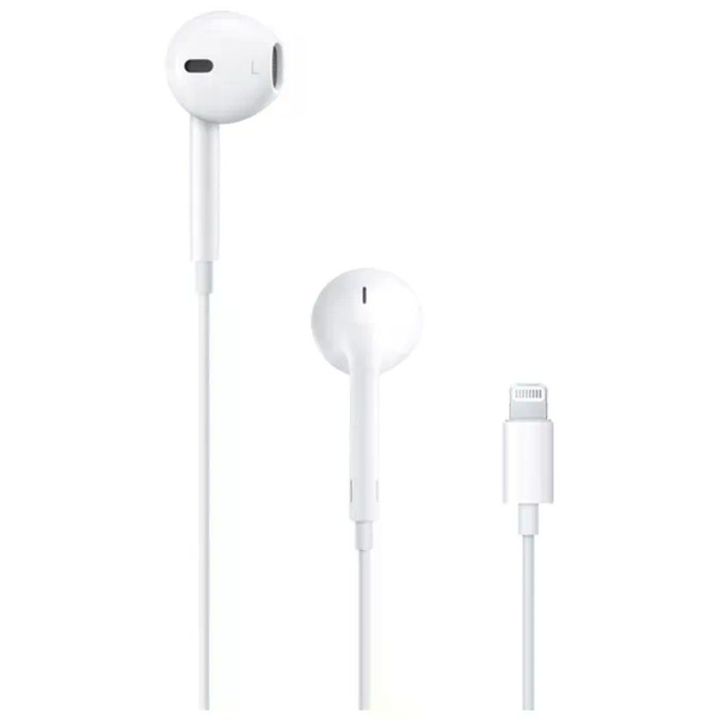 Apple EarPods con connettore Lightning, auricolari cablati bianchi con microfono Apple EarPods con connettore Lightning, auricolari cablati bianchi con microfono