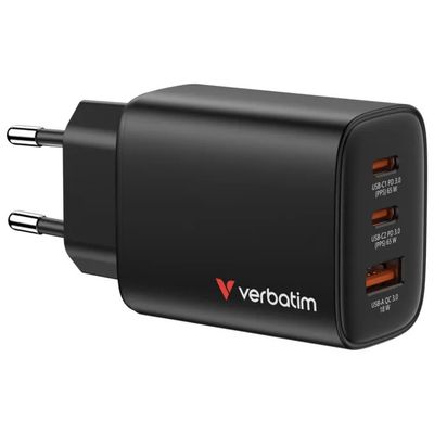Verbatim Caricabatterie GaN 65 W con 3 porte USB