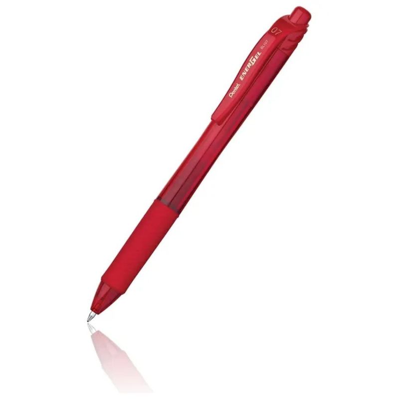 Pentel EnerGel X – Confezione da 12 roller rossi, punta 0,7 mm