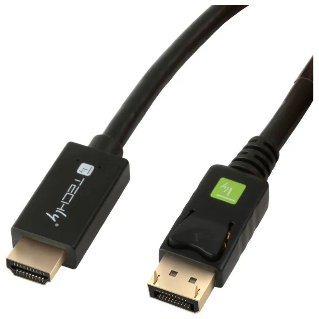Techly cavo DisplayPort 1.2 a HDMI 1.4b 4K, 3 m, nero