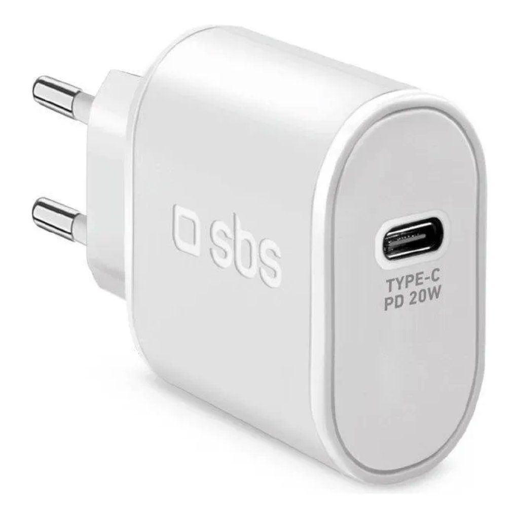 SBS TETR1CPD20 Caricabatterie USB-C Power Delivery 20 W Bianco SBS TETR1CPD20 Caricabatterie USB-C Power Delivery 20 W Bianco