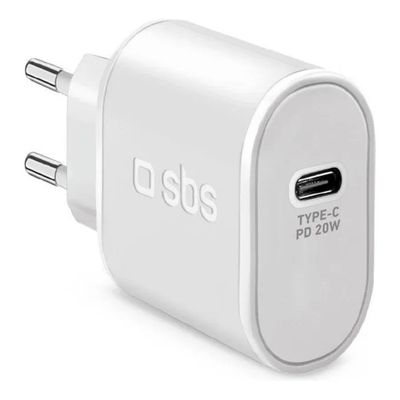 SBS TETR1CPD20 Caricabatterie USB-C Power Delivery 20 W Bianco