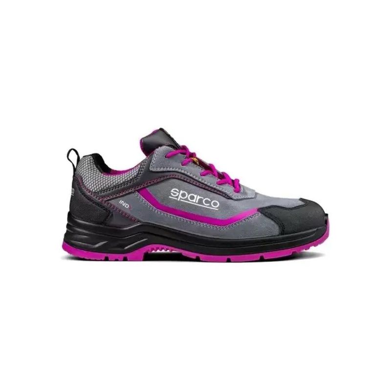 Sparco Indy Danica Scarpe Antinfortunistiche S3S ESD, Grigio/Fucsia, Taglia 38