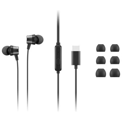 Lenovo 4XD1J77351 Cuffie In-Ear USB-C con Microfono, Nero Lenovo 4XD1J77351 Cuffie In-Ear USB-C con Microfono, Nero