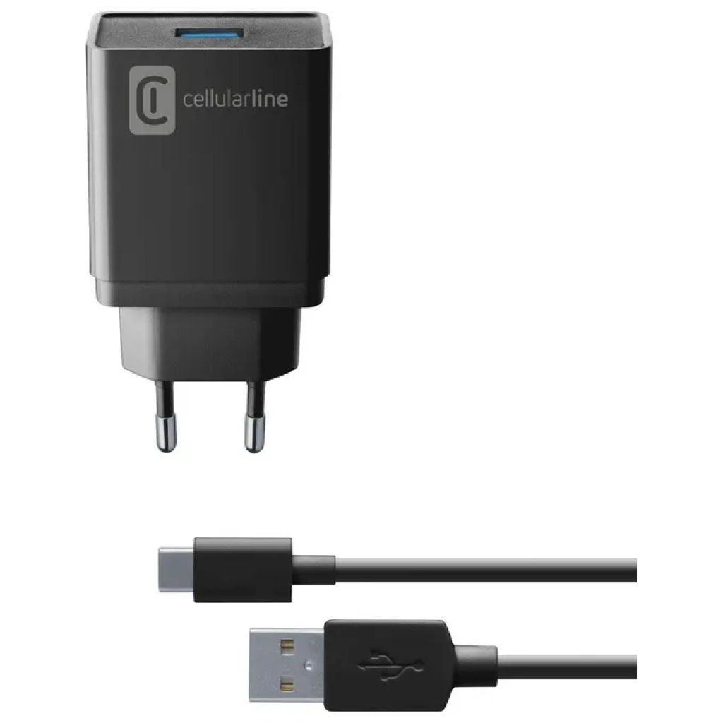 Cellularline Caricabatterie da Viaggio USB-C 10 W Nero Cellularline Caricabatterie da Viaggio USB-C 10 W Nero