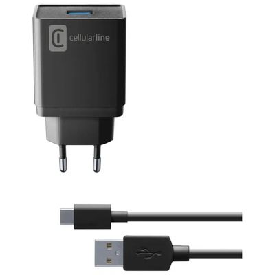 Cellularline Caricabatterie da Viaggio USB-C 10 W Nero