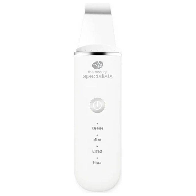 Rio FASC2 Pulitore Ultrasonico per il Viso, 2 Modalità, Ricarica USB, Bianco