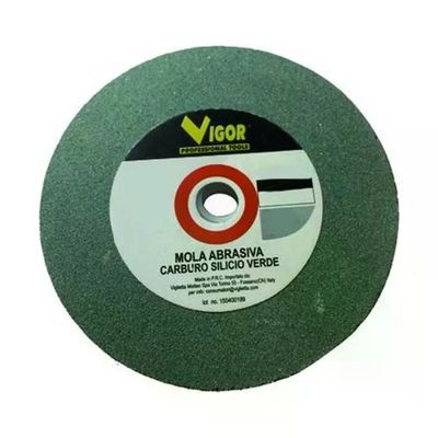 VIGOR-BLINKY Mola abrasiva verde VIGOR in carburo di silicio, grana 80, 200 mm VIGOR-BLINKY Mola abrasiva verde VIGOR in carburo di silicio, grana 80, 200 mm