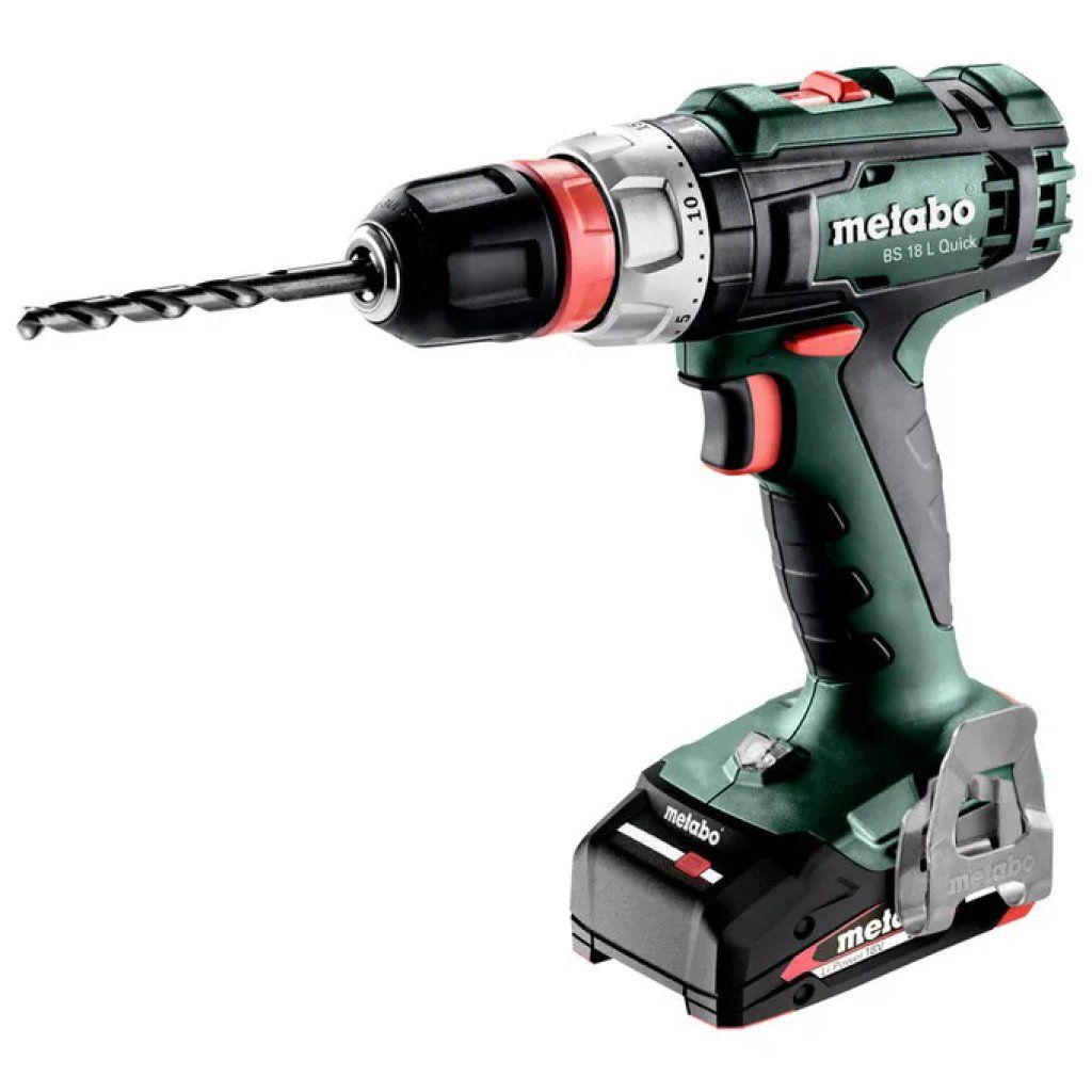 Metabo BS 18 L Trapano Avvitatore a Batteria 18 V, 2 Batterie da 2,0 Ah, 60 Nm