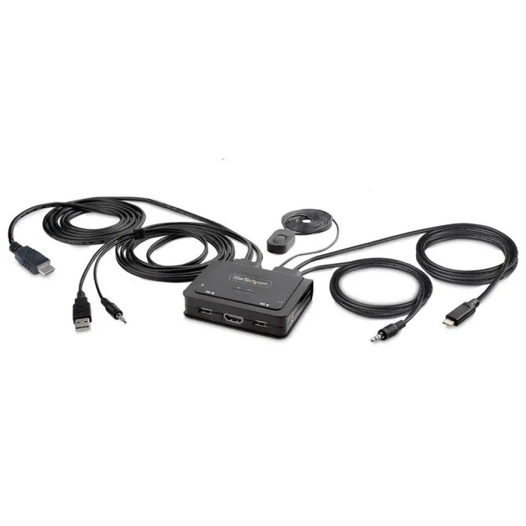 STARTECH.COM StarTech C2-H46-UAC-CBL-KVM Switch KVM compatto con cavi integrati USB STARTECH.COM StarTech C2-H46-UAC-CBL-KVM Switch KVM compatto con cavi integrati USB