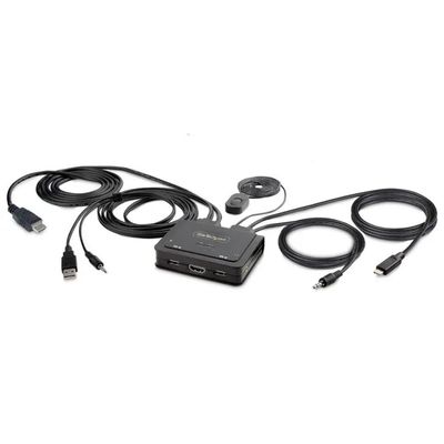 STARTECH.COM StarTech C2-H46-UAC-CBL-KVM Switch KVM compatto con cavi integrati USB STARTECH.COM StarTech C2-H46-UAC-CBL-KVM Switch KVM compatto con cavi integrati USB