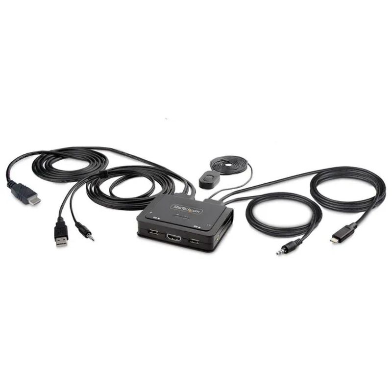 STARTECH.COM StarTech C2-H46-UAC-CBL-KVM Switch KVM compatto con cavi integrati USB STARTECH.COM StarTech C2-H46-UAC-CBL-KVM Switch KVM compatto con cavi integrati USB