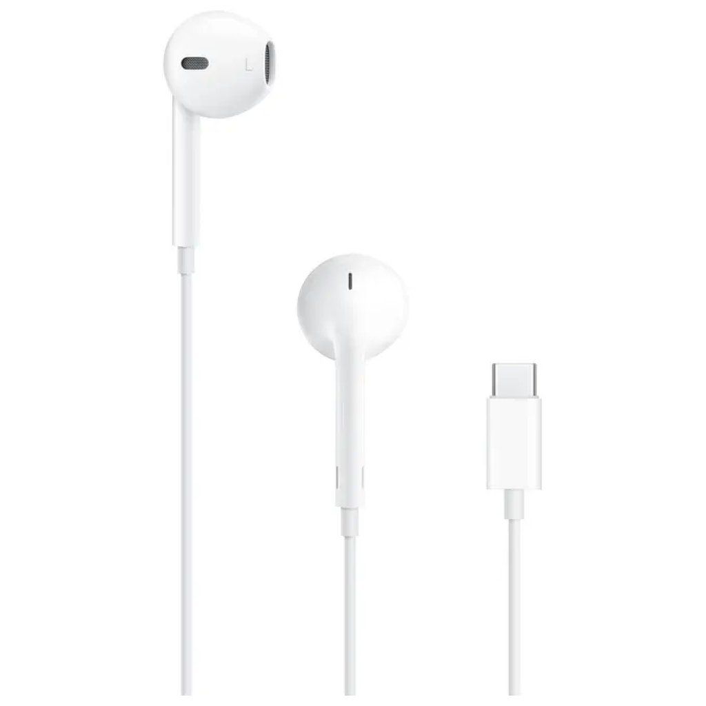 Apple EarPods con connettore USB-C, microfono e telecomando, bianchi