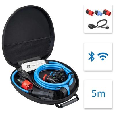 NRGkick 12501061 Set Optimal – Stazione di ricarica mobile 22 kW, 32 A, cavo 5 m