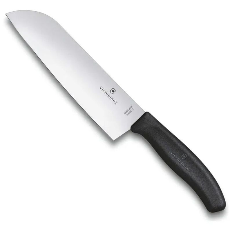 Victorinox 6.8503.17B Swiss Classic Coltello Santoku Lama 17 cm Acciaio Inox colore Nero