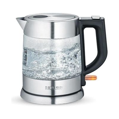 Severin WK 3468 Bollitore Elettrico in Vetro 1 L, 2200 W, Nero