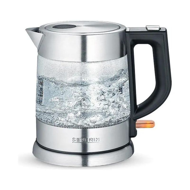 Severin WK 3468 Bollitore Elettrico in Vetro 1 L, 2200 W, Nero