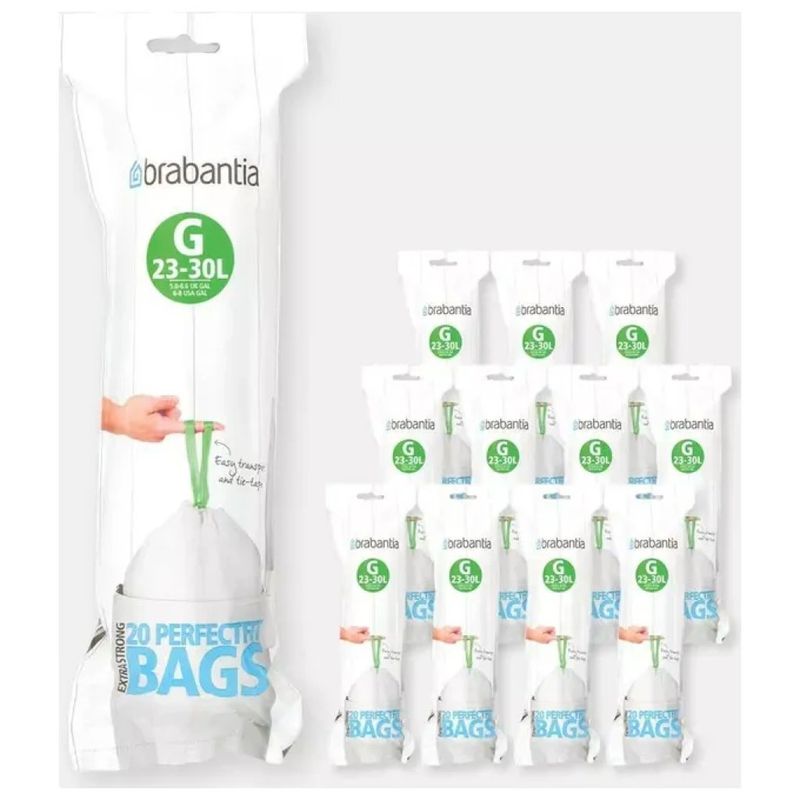 Brabantia PerfectFit Sacchetti Immondizia Tipo G, 23-30 L, 20 Pezzi