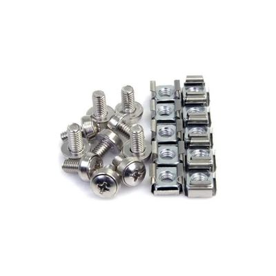StarTech.com CABSCREWM62 Kit Viti e Dadi in Gabbia M6 per Rack 19'' e 10'' Fori Quadrati 100 pz colore Argento StarTech.com CABSCREWM62 Kit Viti e Dadi in Gabbia M6 per Rack 19'' e 10'' Fori Quadrati 100 pz colore Argento