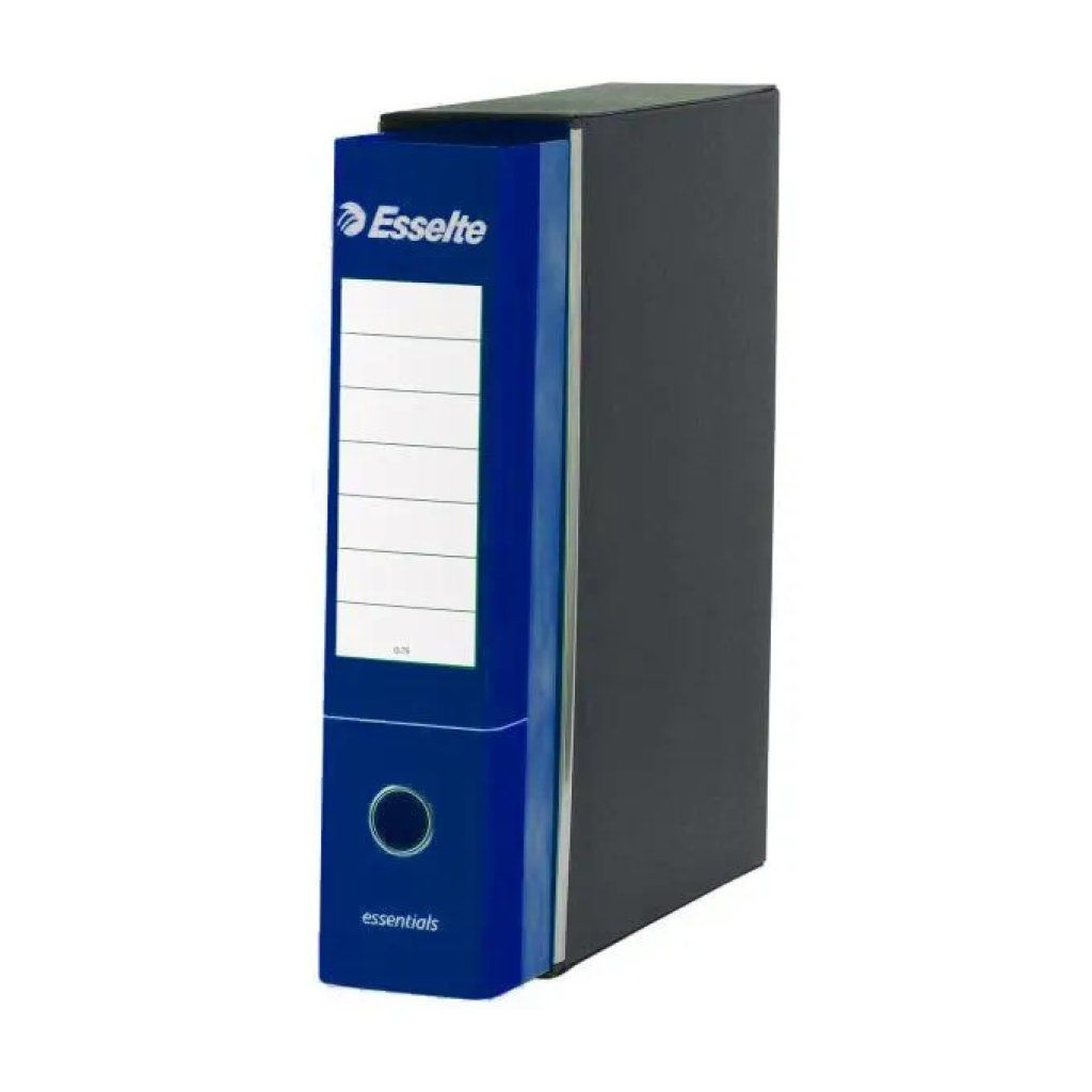Esselte Essentials Registratori Protocollo Blu, Dorso 8 cm, Confezione da 6