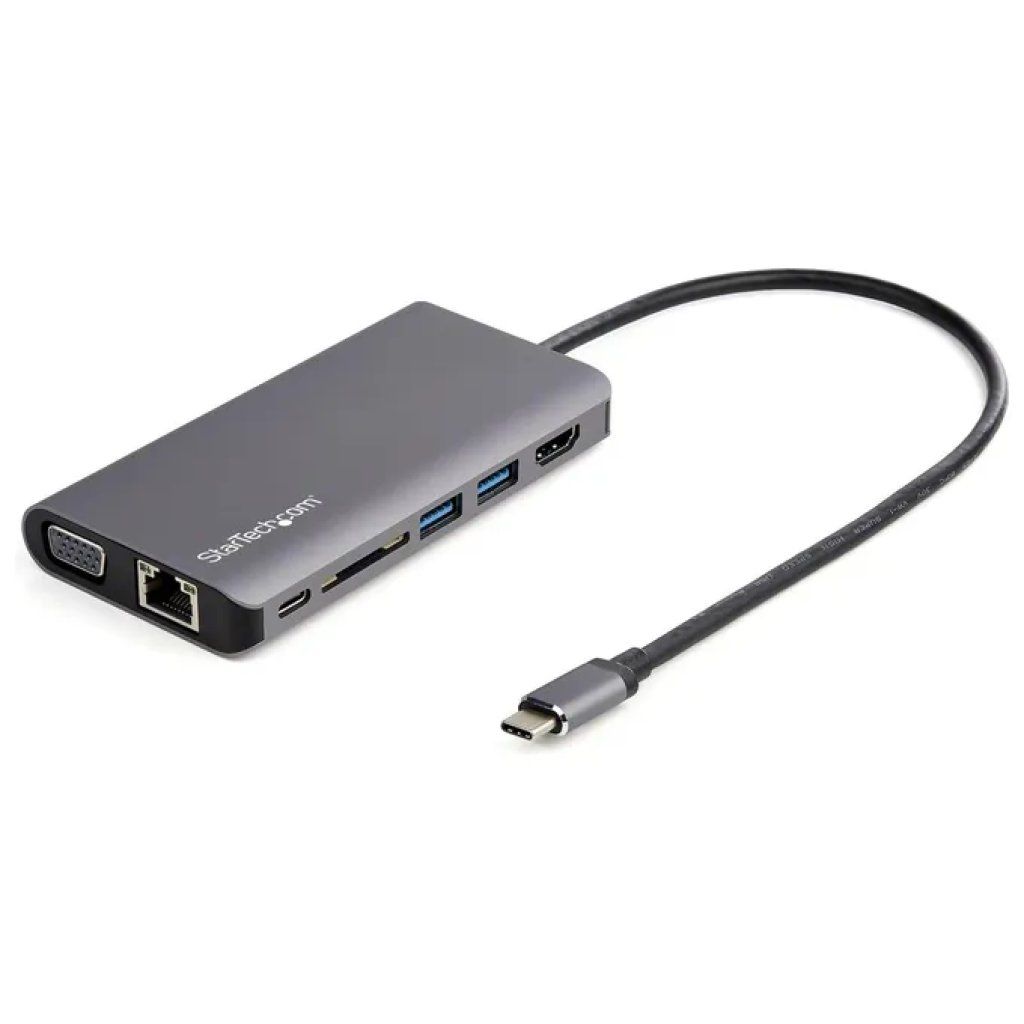 StarTech.com DKT30CHVAUSP Mini Dock USB-C HDMI 4K VGA 1080p Hub USB 3.0 SD GbE Audio PD 100W colore Nero Grigio