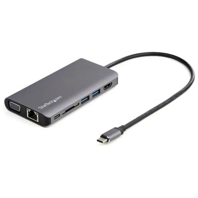 StarTech.com DKT30CHVAUSP Mini Dock USB-C HDMI 4K VGA 1080p Hub USB 3.0 SD GbE Audio PD 100W colore Nero Grigio StarTech.com DKT30CHVAUSP Mini Dock USB-C HDMI 4K VGA 1080p Hub USB 3.0 SD GbE Audio PD 100W colore Nero Grigio
