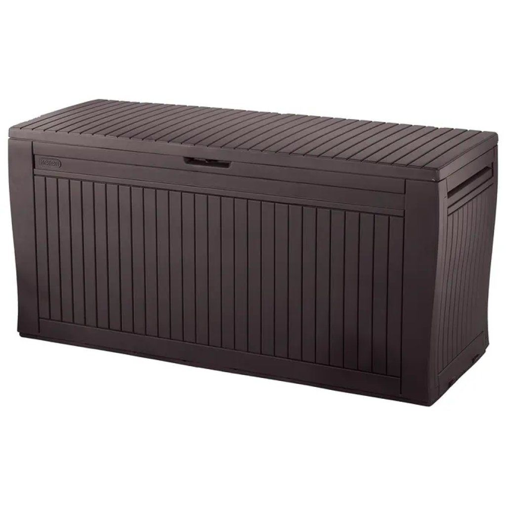 Keter Comfy 270 L – Baule da giardino marrone con seduta