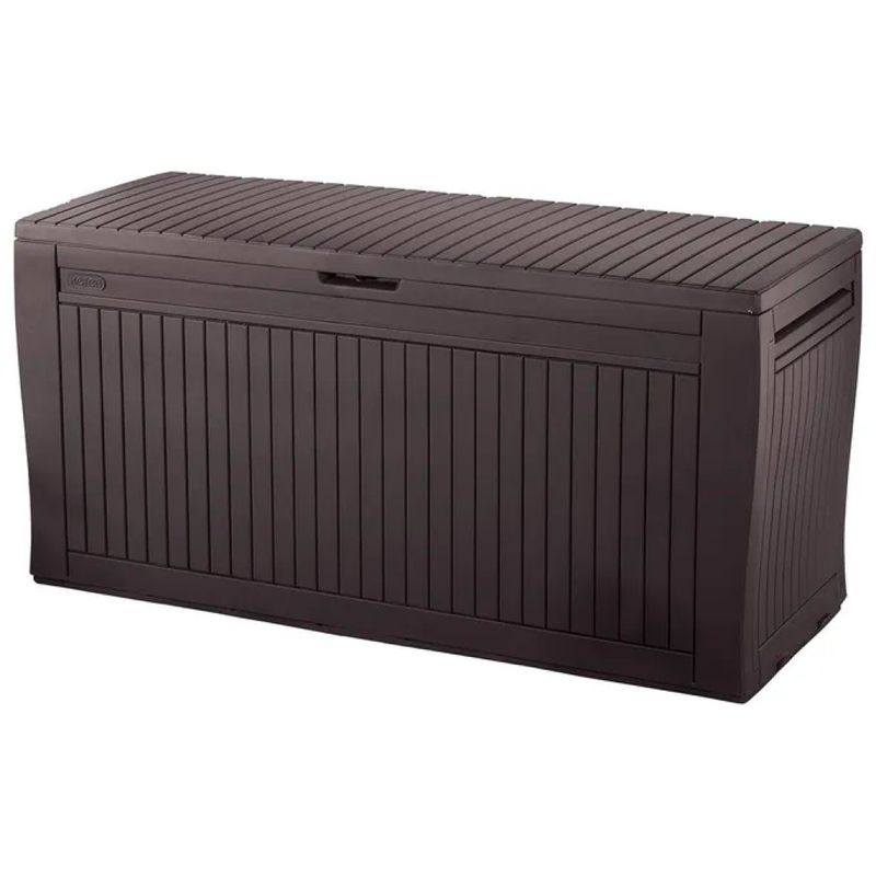 Keter Comfy 270 L – Baule da giardino marrone con seduta