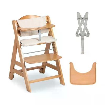 Hauck Beta+ Seggiolone Evolutivo in Legno con Seduta Imbottita