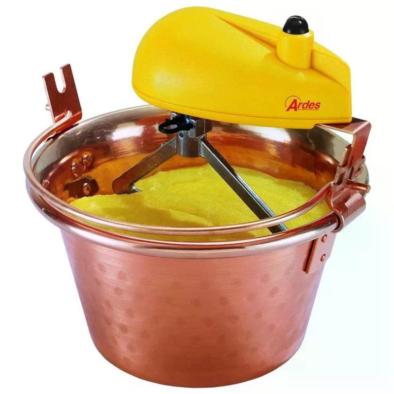 Ardes 2480 Paiolo elettrico in rame con mescolatore automatico, 10 W