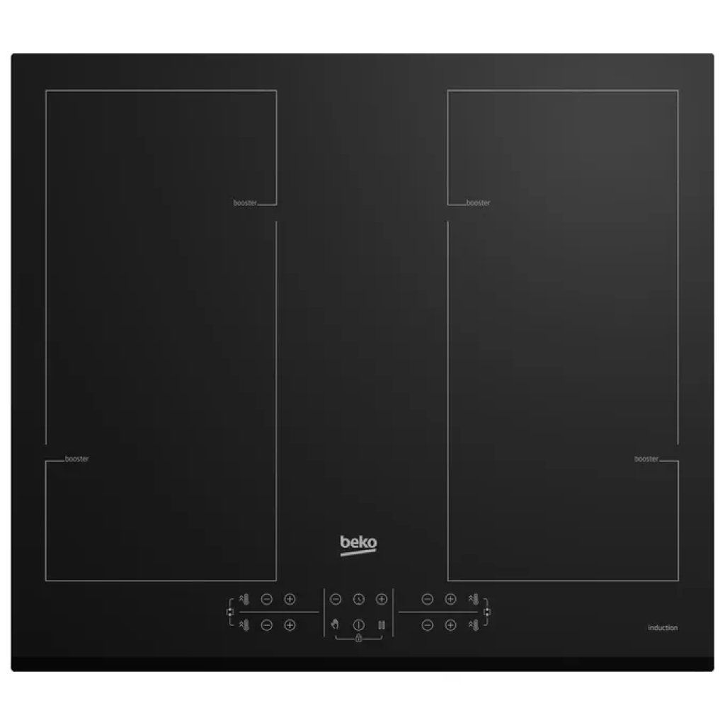 Beko HII64206F2MT Piano Cottura a Induzione 60 cm, 4 Zone IndyFlex, Touch Control, Booster, Nero Beko HII64206F2MT Piano Cottura a Induzione 60 cm, 4 Zone IndyFlex, Touch Control, Booster, Nero