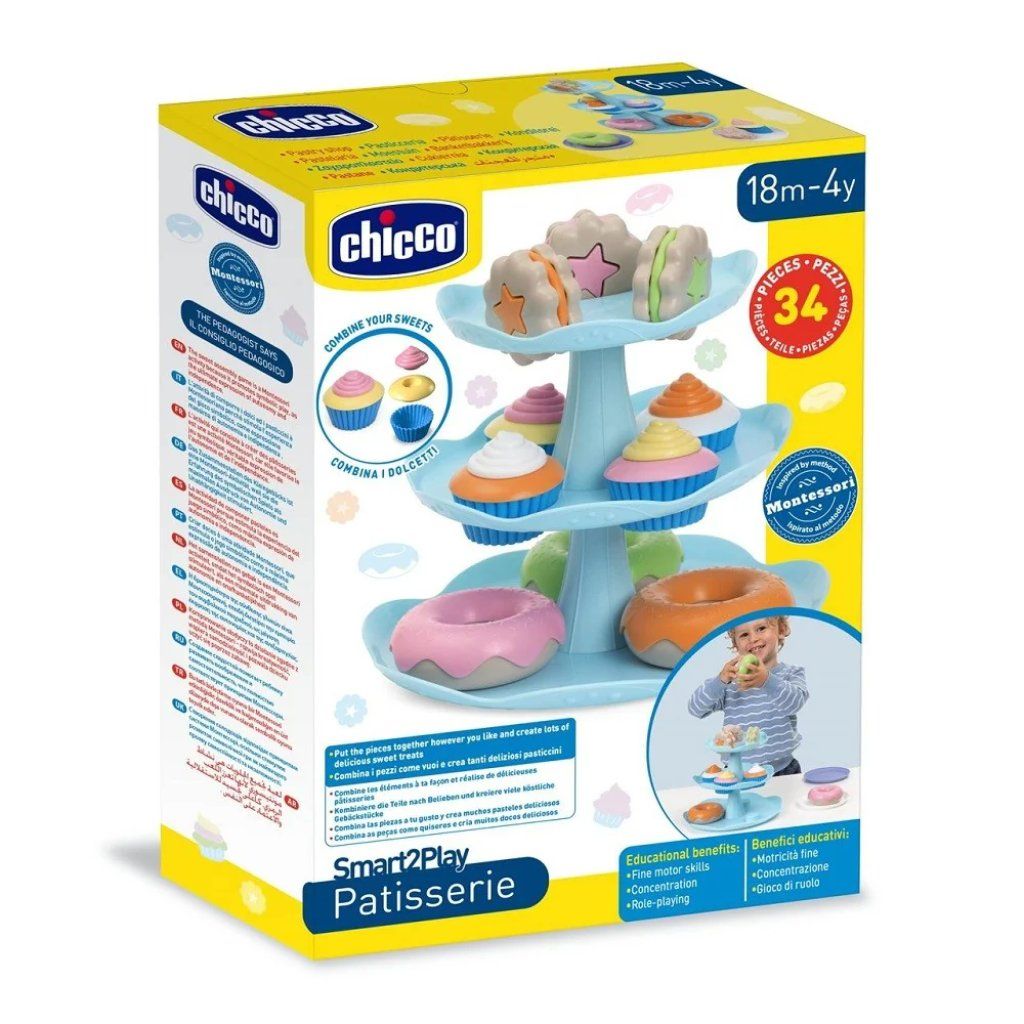 Chicco Smart2play Set Pasticceria Montessori, 34 Pezzi