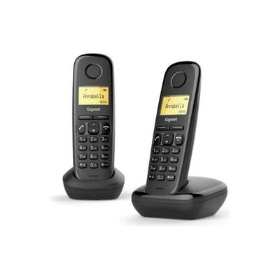 Gigaset A170 Duo Telefono Cordless DECT Nero con 2 Cornette