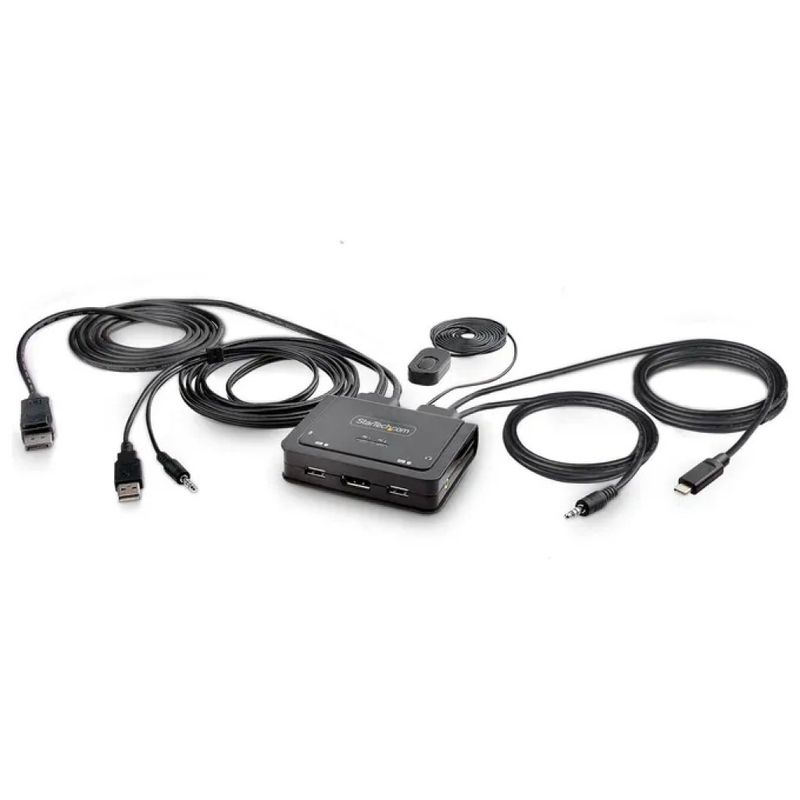 StarTech.com C2-D46-UAC-CBL-KVM Switch KVM ibrido a 2 porte con cavi integrati USB-A DisplayPort Audio 1 StarTech.com C2-D46-UAC-CBL-KVM Switch KVM ibrido a 2 porte con cavi integrati USB-A DisplayPort Audio 1
