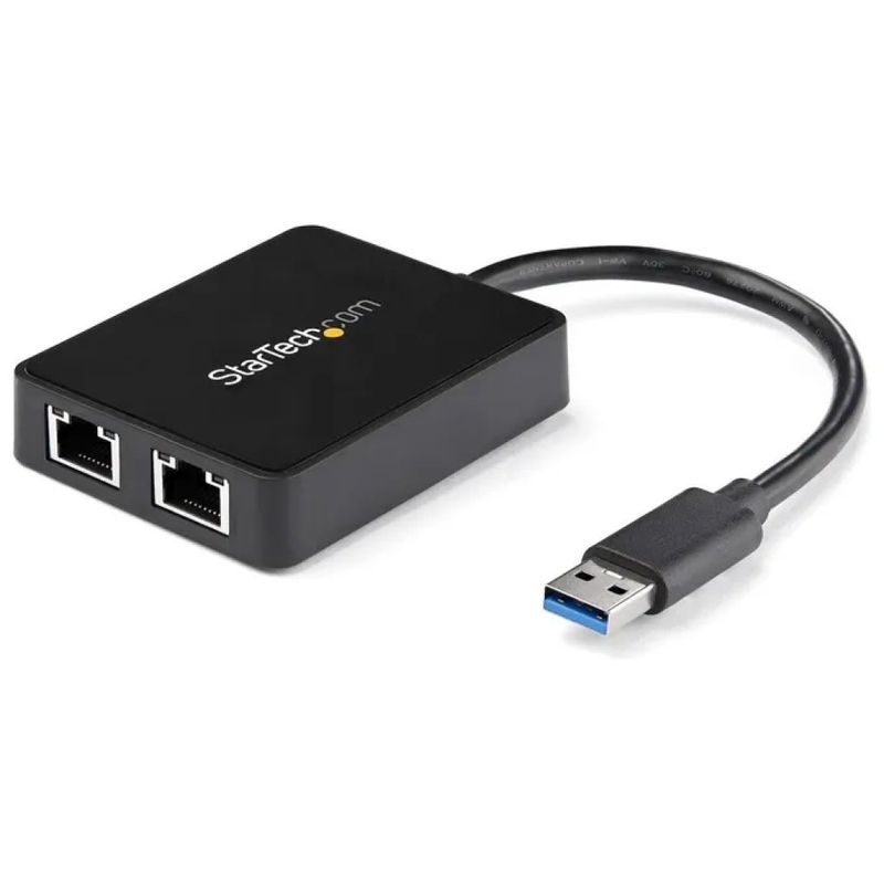 StarTech.com USB32000SPT – Adattatore USB 3.0 a doppia porta Ethernet Gigabit StarTech.com USB32000SPT – Adattatore USB 3.0 a doppia porta Ethernet Gigabit