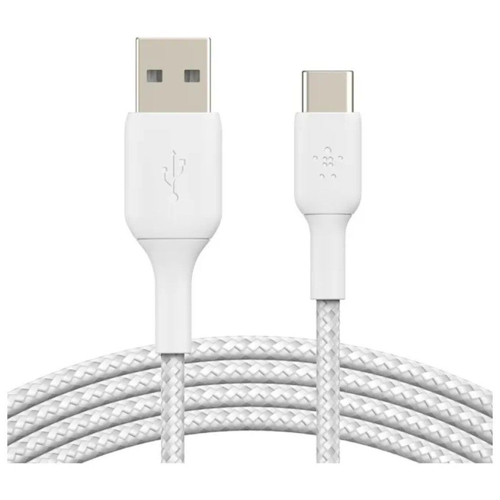 Belkin BoostCharge Cavo USB-A a USB-C Intrecciato 2 m Bianco