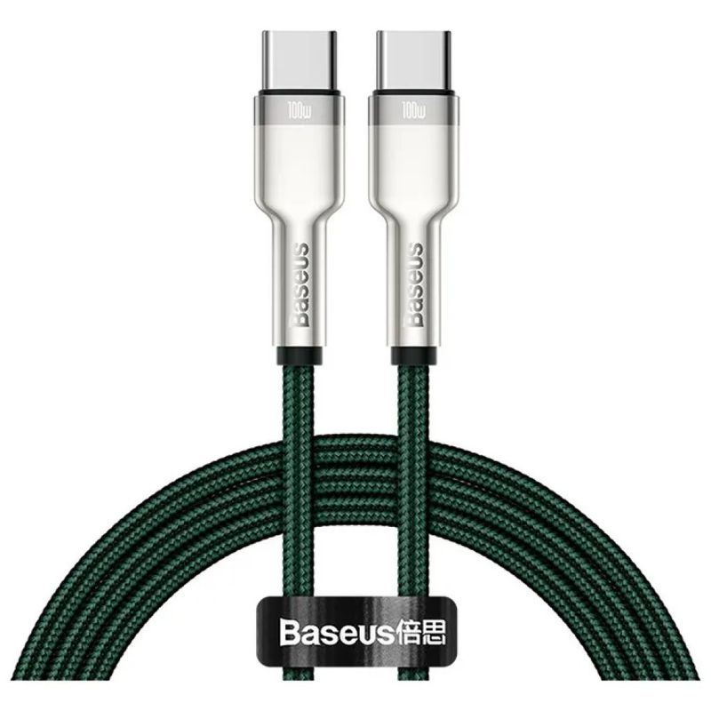Baseus Cafule Series Metal Cavo USB-C a USB-C 100W, 2 m, Verde