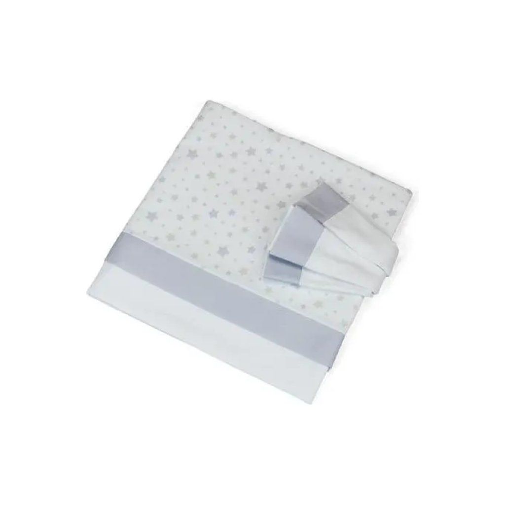 Baby Idea Set Lenzuola Lettino 3 Pezzi in Cotone, Fantasia Stelline Lilla