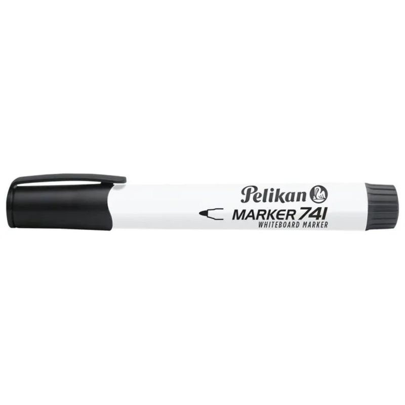 Pelikan 741 – Confezione da 10 Pennarelli per Lavagna Bianca, Neri