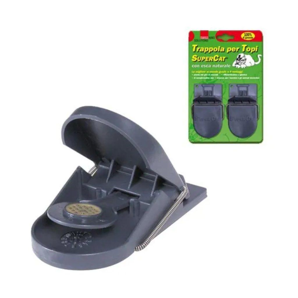Swissinno SuperCat – Trappole meccaniche riutilizzabili per topi, 2 pezzi