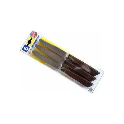 COLTELLERIE BONOMI Bonomi Set 6 Coltelli da Tavola Seghettati, Manico Marrone COLTELLERIE BONOMI Bonomi Set 6 Coltelli da Tavola Seghettati, Manico Marrone